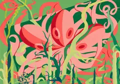 Bernard Langlais, Octopus, Gouache on paper