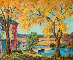 Rupert Lovejoy, Meandering River, Oil on canvas
