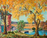 Rupert Lovejoy, Meandering River, Oil on canvas