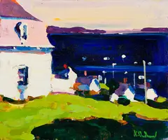 Alfred Chadbourn, White House - Stonington, 1987, Oil on canvas