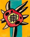 Fernand Léger, "Le Soleil" (Étude pour une sculpture polychrome), 1953, Gouache on paper