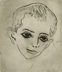 Boy by Ernst Ludwig Kirchner, Etching, offered Apr 2024