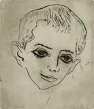 Ernst Ludwig Kirchner, Boy, Etching