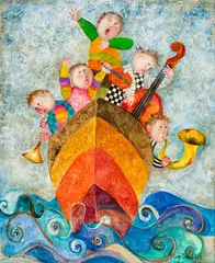 Graciela Rodo Boulanger, "Musique a Bord" Paris, 2002, Oil on linen
