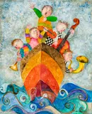 Graciela Rodo Boulanger, "Musique a Bord" Paris, 2002, Oil on linen