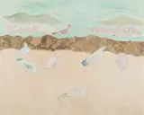 Sally Michel Avery, Gulls by Pale Green Sea