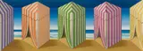 Patrick Hughes, In Tents, 2005, 3D Lithographical multiple with handcoloring in plexiglass case