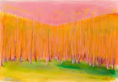 Wolf Kahn, Exuberance, Pastel on paper