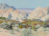 Carl Sammons, Desert View, Oil on canvasboard