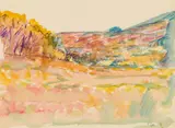 Carl Sprinchorn, Landscape, Watercolor, pencil and crayon on paper