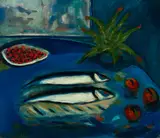 Arthur DiMambro, Salmon Penobscot River, 1984, Oil on canvas