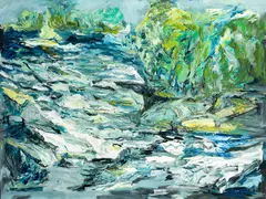 River Rapids by Arthur DiMambro, 2013, Acrylic on panel, sold Apr 2024