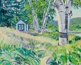 Chris Huntington, "Birches" West Bethel, Maine, 1991, Oil on linen