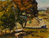 Claude Montgomery, Country Road, Oil on canvas