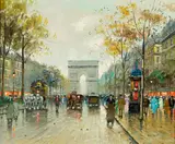 Antoine Blanchard, Arc de Triomphe, Oil on canvas
