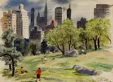 Tom Craig, Central Park, New York, Watercolor