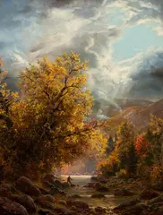 Erik Koeppel, Autumn Storm in Pinkham Notch, 2016, Oil on panel