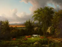 John W. A. Scott, New England Valley, Oil on canvas