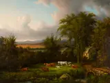 John W. A. Scott, New England Valley, Oil on canvas