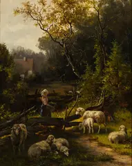 John Knox, Shepherdess, Oil on canvas