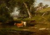 Samuel Lancaster Gerry, Cows Wading in a Stream