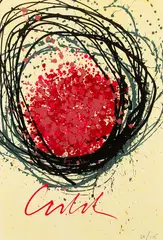Free Float by Dale Chihuly, Lithograph with hand work, sold Apr 2024