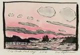 Eric Hopkins, Gray Clouds, Pink Sky, 1991, Watercolor on paper