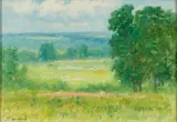 Joseph H. Greenwood, A Glimpse of Litchfield, Oil on board