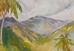Philip Little, Jamaican Landscape, 1922, Watercolor on paper