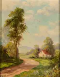 Richard Delano Briggs, Landscape with House, Oil on board