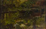 Edward Leon Durand, Double-Sided Landscape, Oil on panel