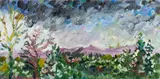 John David O'Shaughnessy, Purple Mountains, Oil on canvas