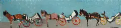 Moura Chabor, Horse Carriages, Oil on canvas