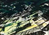 Vincent Hartgen, Night Coast, 1959, Watercolor on paper laid to board