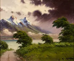 Benito Ramos Catalan, Chilean Andes, Oil on canvas