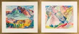 Frederick Montague Charman, Two Works, Watercolor on paper