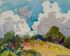 Charles Curtis Allen, Clouds, Watercolor on paper