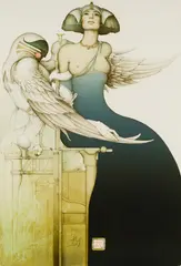 Michael Parkes, The Blue Nile/The White Nile, Colored lithograph
