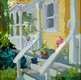 Charles Sovek, Yellow House, Oil on canvas