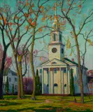 William Greason, Old Lyme Church, Oil on canvas