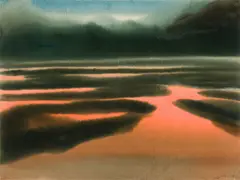 Howard Clifford, Marsh, 1986, Watercolor on paper