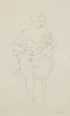 Peggy by Walt Kuhn, Lithograph, sold Nov 2023