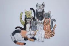 Mike Stiler, Meeting of the Minds, Acrylic on wood construction