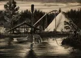 Raymond White Skolfield, The Sawmill, 1934, Lithograph