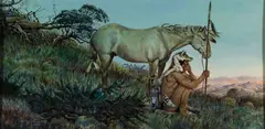 Jack Hines, Dawn Scout, 1982, Watercolor on paperboard