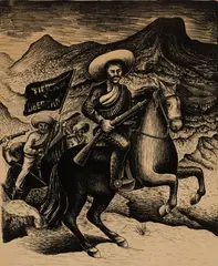 Luis Arenal Bastar, Zapata - Tierra y Libertad, May 1938, Lithograph
