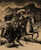 Luis Arenal Bastar, Zapata - Tierra y Libertad, May 1938, Lithograph
