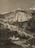 Max Klinger, Mondnacht (Moonlight), Etching with aquatint
