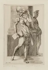 Lady with a Fancy Hat by Reginald Marsh, 1942, Etching, sold Aug 2023