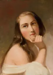 Portrait of a Young Woman by Thomas Sully, Oil on canvas, sold Aug 2023